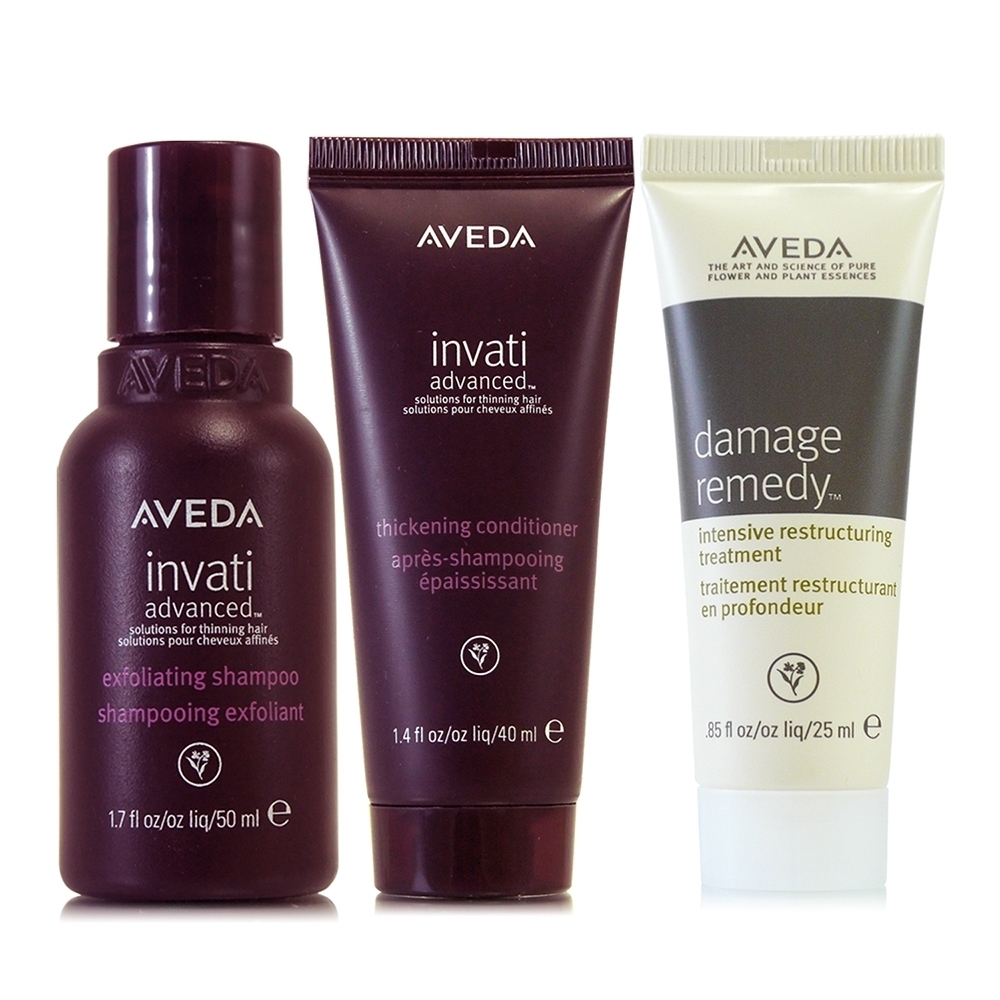 AVEDA 蘊活菁華洗髮精50ml+潤髮乳40ml+復原配方強效護髮乳25ml