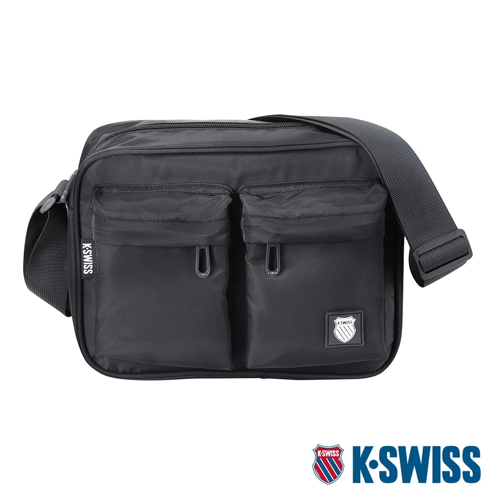 K-SWISS Shoulder Bag運動斜背包-黑