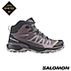 官方直營 Salomon 女 X ULTRA 360 Goretex 中筒登山鞋 李子紫/幻灰/棕 product thumbnail 2