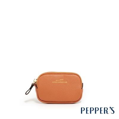 PEPPER S GOLD 牛皮鑰匙零錢包 - 夕陽棕/香檳紫/松石綠