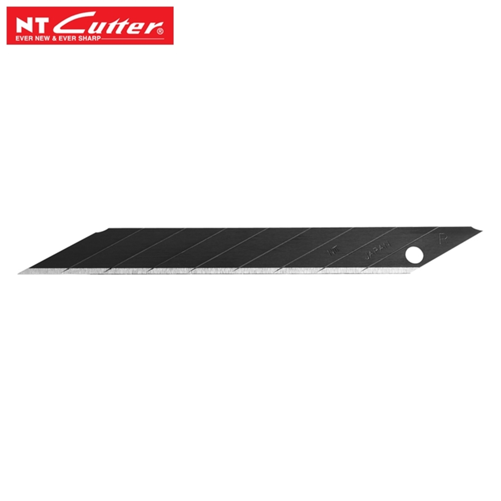 日本NT Cutter Premium高碳鋼30°黑刃2A型美工刀用替刃BA15P(10入;適PMGA-EVO2 PMGA-EVO1)