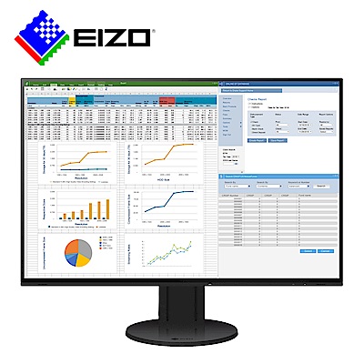 EIZO FlexScan EV2457黑色24吋/DP菊花鍊串連/薄邊框/低閃頻護眼