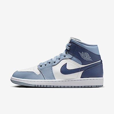 Nike Wmns Air Jordan 1 Mid [BQ6472-140] 女 休閒鞋 運動 經典 喬丹 中筒 灰藍