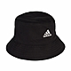 Adidas 漁夫帽 Logo Cotton Bucket 黑 復古 休閒 三線 愛迪達 帽子 H36810 product thumbnail 1