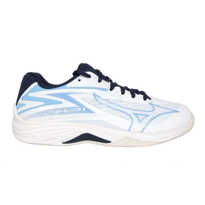 MIZUNO THUNDER BLADE Z 男女排球鞋-美津濃 訓練 V1GA237053 白深藍淺藍