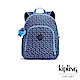 Kipling 後背包 復古藍色小花-大 product thumbnail 1