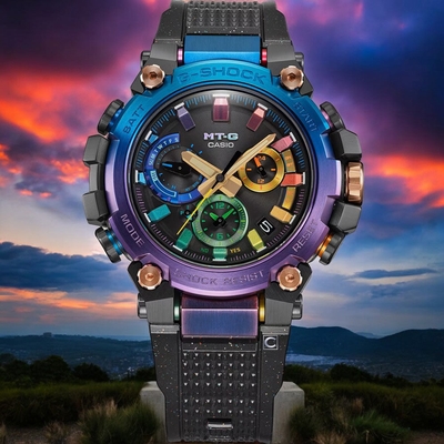 CASIO卡西歐 G-SHOCK 閃耀星雲 電波錶 藍牙錶 太陽能錶-MTG-B3000DN-1A