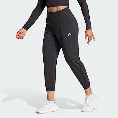 Adidas TR-ES MIN PT [IJ5923] 女 長褲 亞洲版 運動 訓練 健身 高腰 拉鍊 打褶 極簡 黑