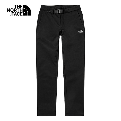 【The North Face 官方旗艦】北面女款黑色防潑水可調節腰帶戶外徒步長褲｜5AY5JK3