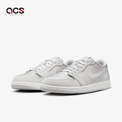 Nike 休閒鞋 Air Jordan 1 Retro Low OG 男鞋 白 銀 Silver AJ1 CZ0790-002