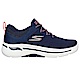 Skechers Go Walk Arch Fit [124872NVCL] 女 健走鞋 休閒 步行 緩震 舒適 深藍 product thumbnail 1