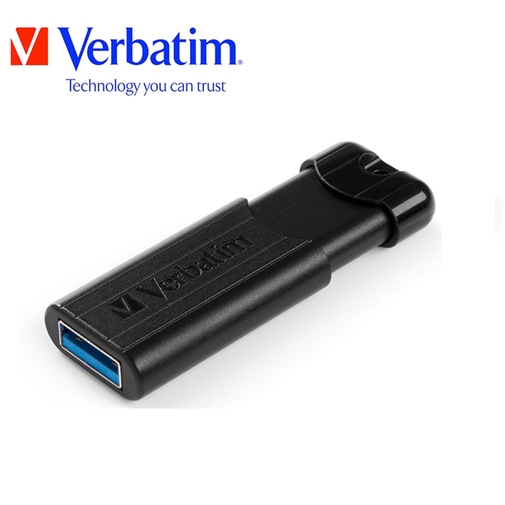 【Verbatim 威寶】PinStripe  64GB USB3.2 Gen1 高速伸縮式隨身碟