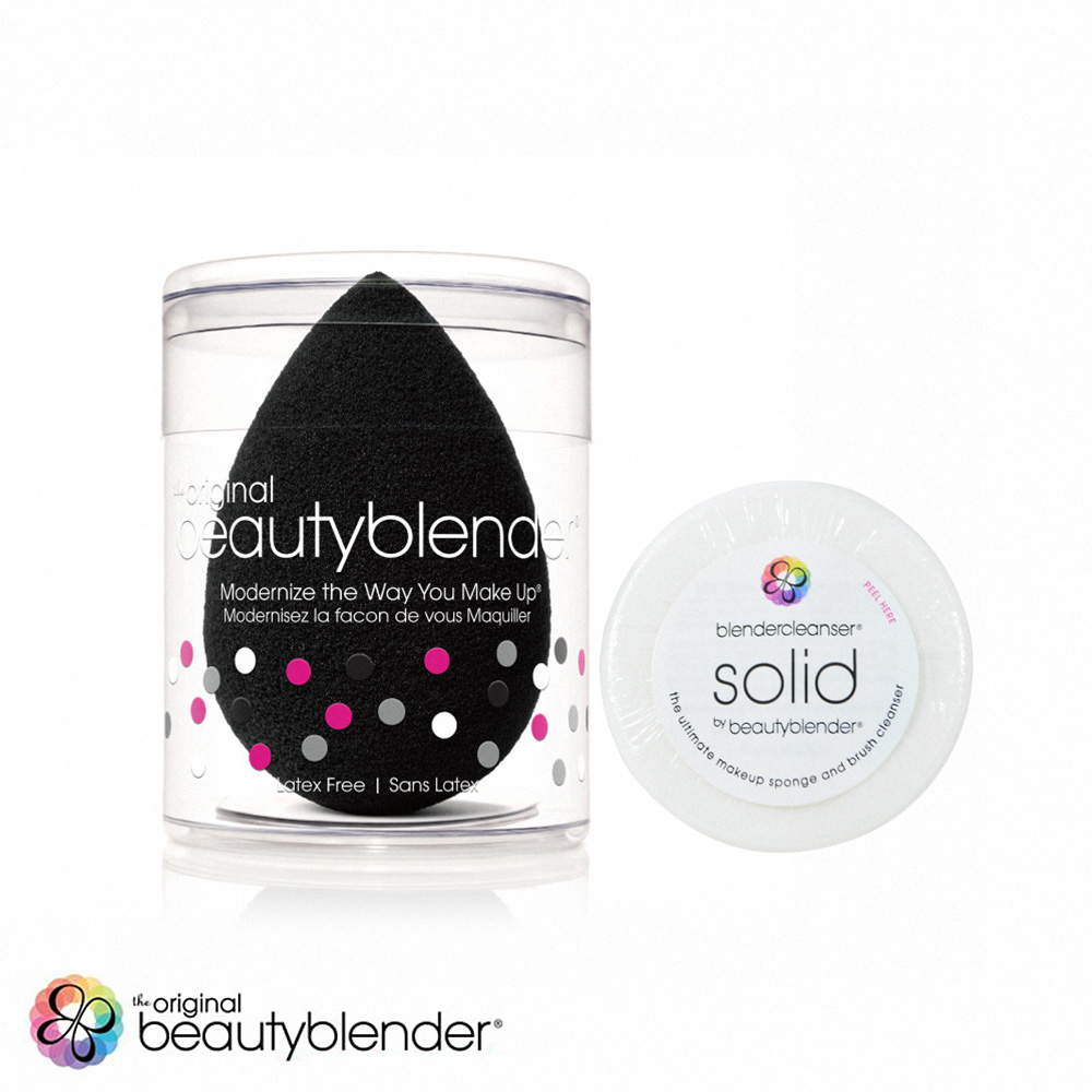 beautyblender 原創美妝蛋-晶鑽黑限量超值組(蛋+清潔皂-白色0.5oz)