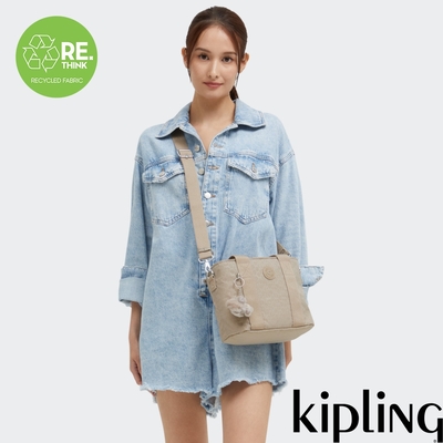 Kipling 米色老花手提肩背兩用包-MINTA