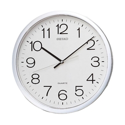 SEIKO 精工 指針式時尚時鐘 掛鐘-銀框 QXA041S_SK045