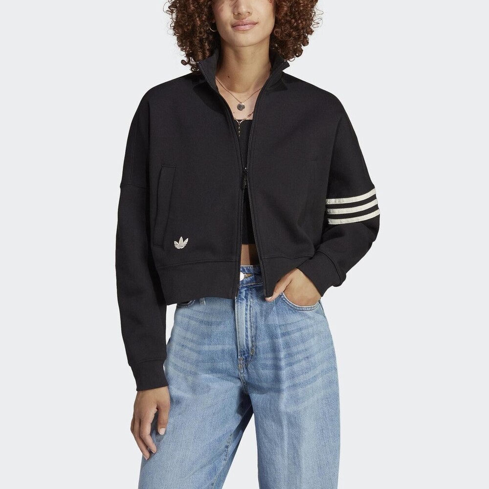 Adidas Tracktop [IB7317] 女 運動外套 立領 休閒 寬鬆 柔軟 透氣 舒適 亞洲版 黑