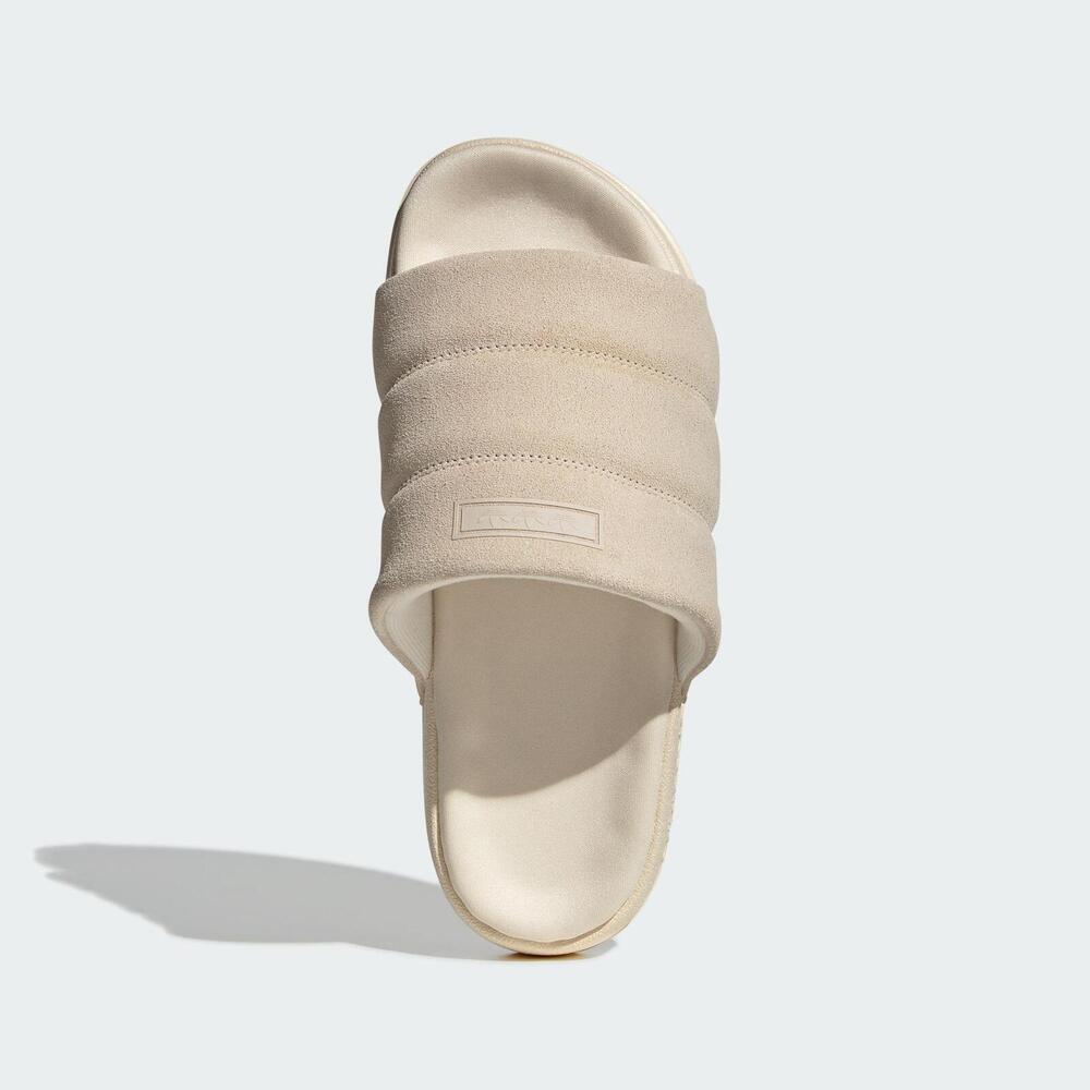 Adidas Adilette Essential W IE9648 女 涼拖鞋 經典 休閒 三葉草 麂皮 穿搭 米