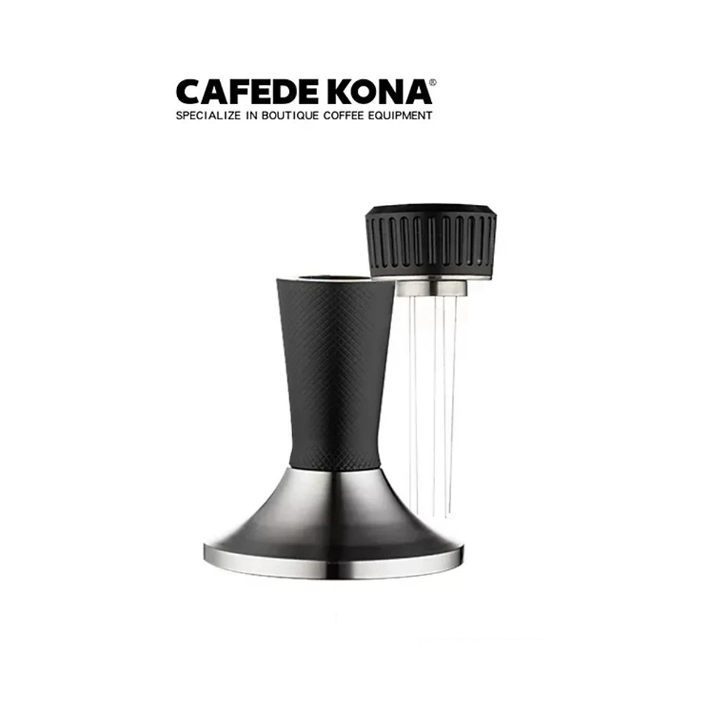 CAFEDE KONA 二合一布粉針 + 咖啡壓粉器(58mm)-兩色可選