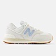 New Balance [WL574QA2] 女 休閒鞋 運動 經典 復古 B楦 NB 574 緩震 麂皮 淺灰白 淺藍 product thumbnail 1