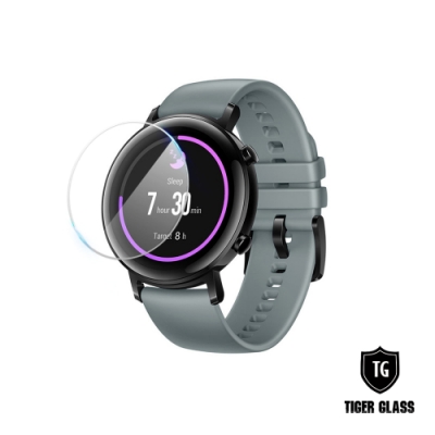 T.G HUAWEI WATCH GT2 42mm 鋼化玻璃保護貼-滿版(華為專用 手錶保護貼 手錶鋼化膜)