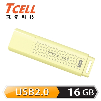 TCELL 冠元 USB2.0 16GB 文具風隨身碟(奶油色)