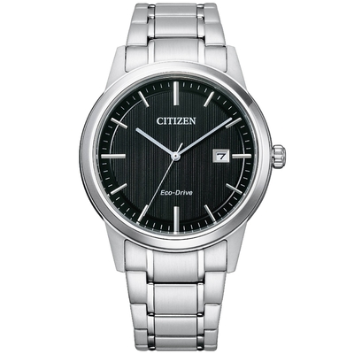 CITIZEN星辰 PAIR系列 光動能簡約腕錶-黑 母親節 禮物 40mm/AW1231-66E