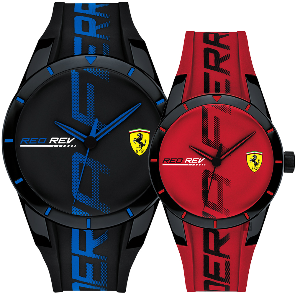 Scuderia Ferrari 法拉利 Red Red 對錶-藍+紅/43+38mm