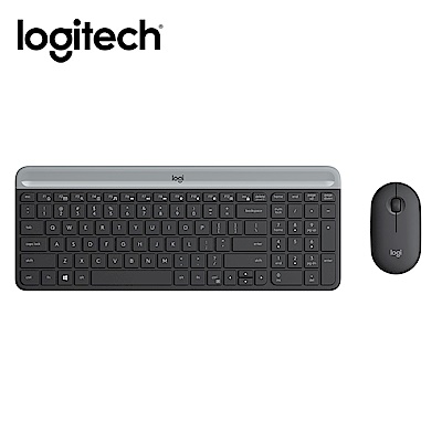 羅技 logitech MK470超薄無線鍵鼠組-石墨灰