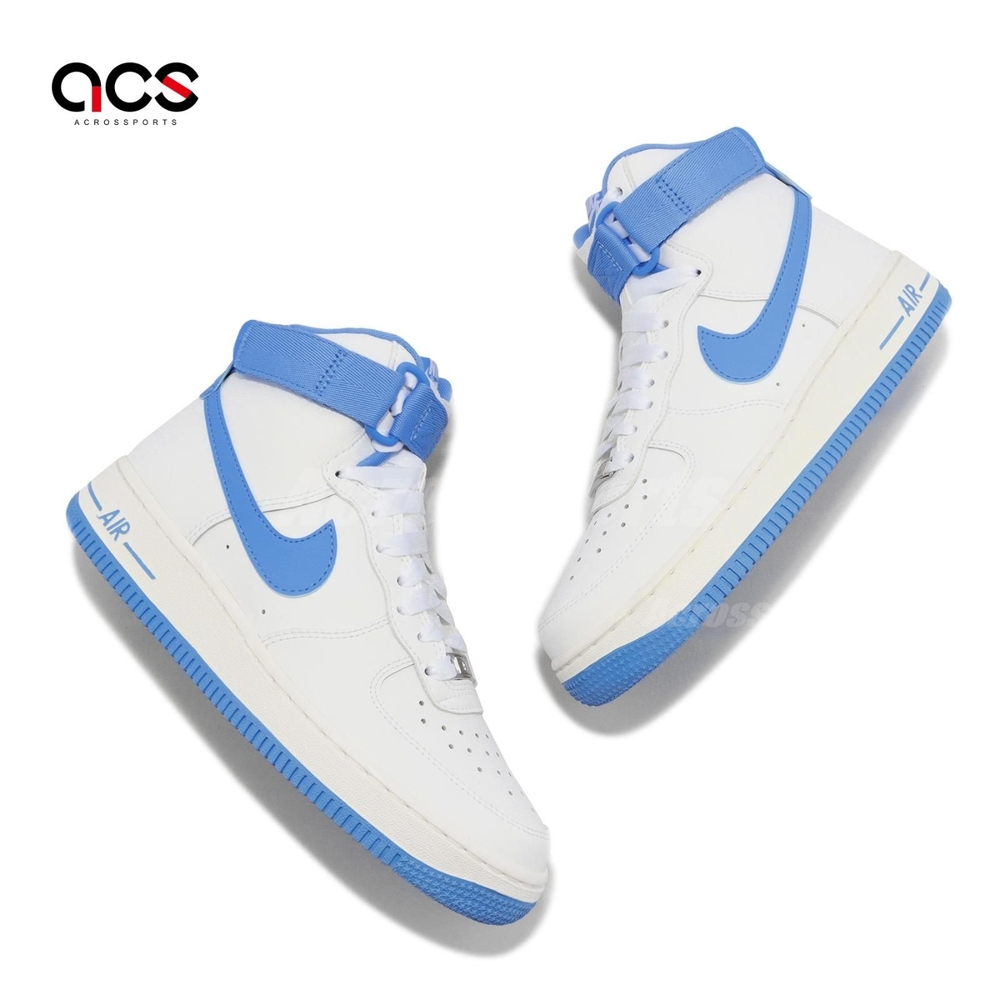 Nike 休閒鞋Wmns Air Force 1 High OG QS 女鞋男鞋白大學藍奶油AF1