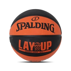 Spalding 籃球 Lay Up No.7 Basketball 黑 橘 室外 耐磨 7號球 斯伯丁 SPA84548