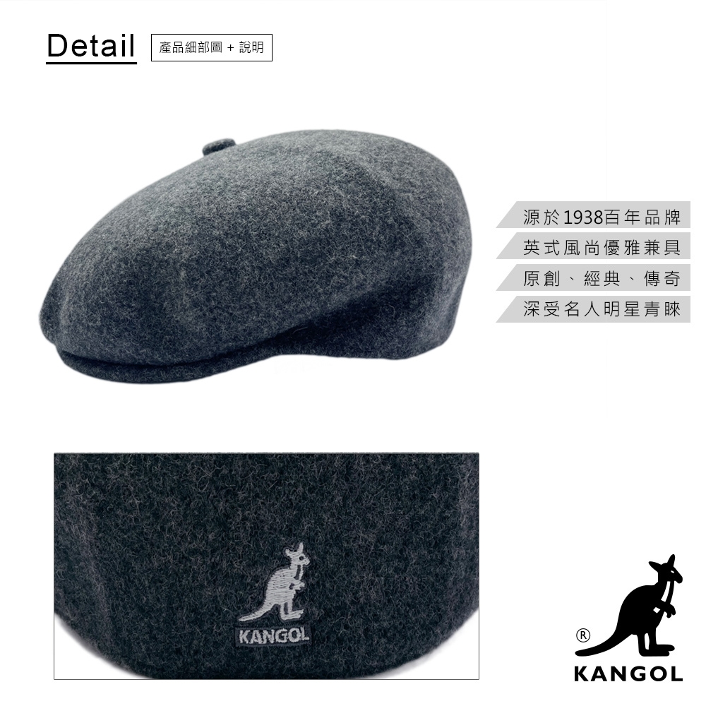 KANGOL-WOOL GALAXY鴨舌帽-灰色| 帽子| Yahoo奇摩購物中心
