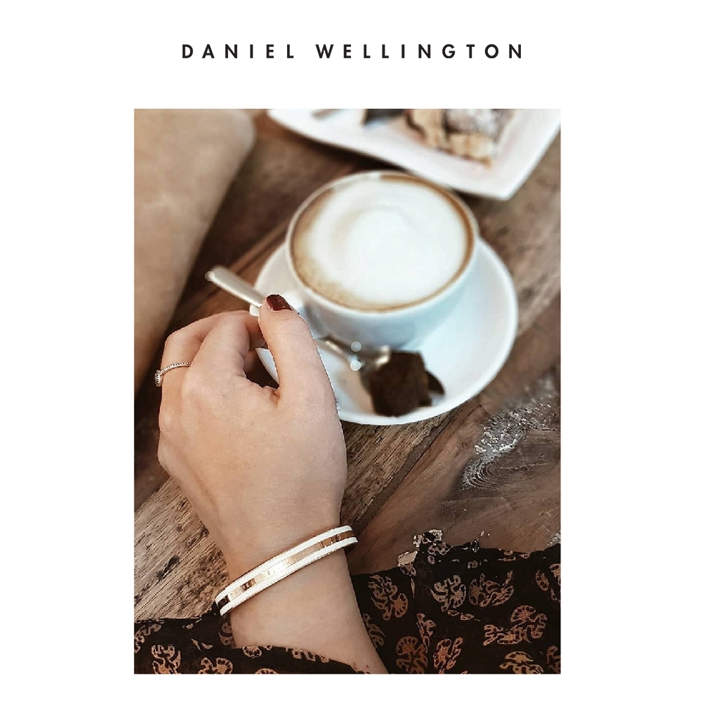 Daniel Wellington DW 手環 Emalie Slim 經典雙色手環玫瑰金x白M DW00400067 | 配飾 |  Yahoo奇摩購物中心