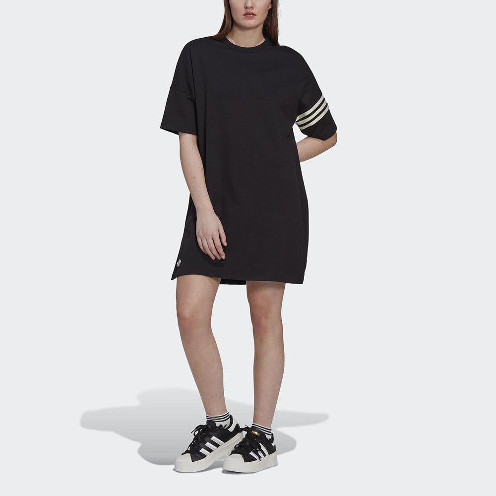 Adidas Tee Dress HM1773 女 連身洋裝 經典 休閒 國際版 簡約 寬鬆 棉質 柔軟 舒適 黑