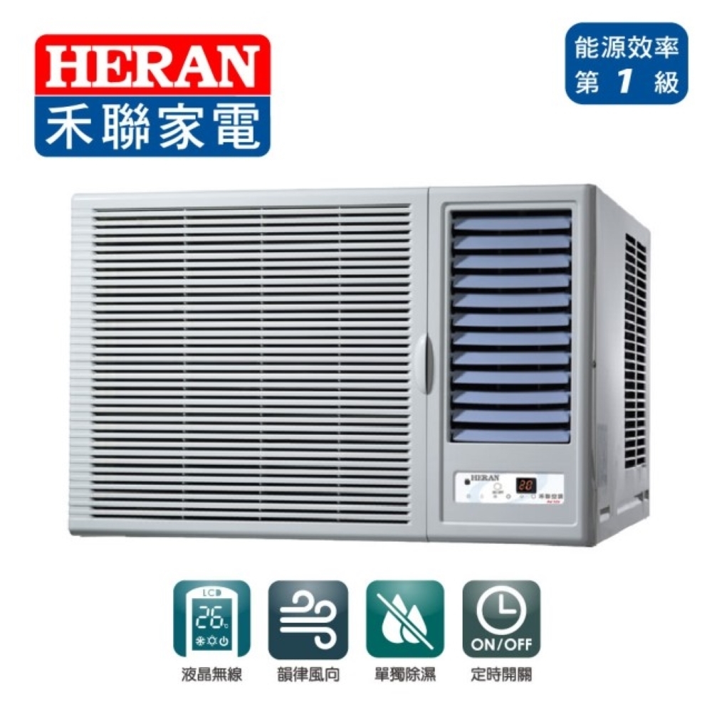 [結帳再折] HERAN 禾聯 11-14坪 R32窗型一級能效變頻空調(HW-GL80)