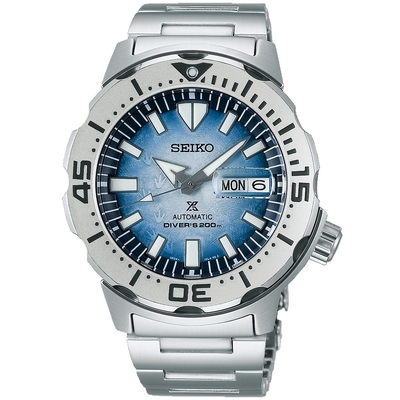 SEIKO 精工錶 Prospex 愛海洋 南極企鵝 200米潛水機械錶 4R36-11C0H(SRPG57K1)-42mm-藍面鋼帶 ˍSK040