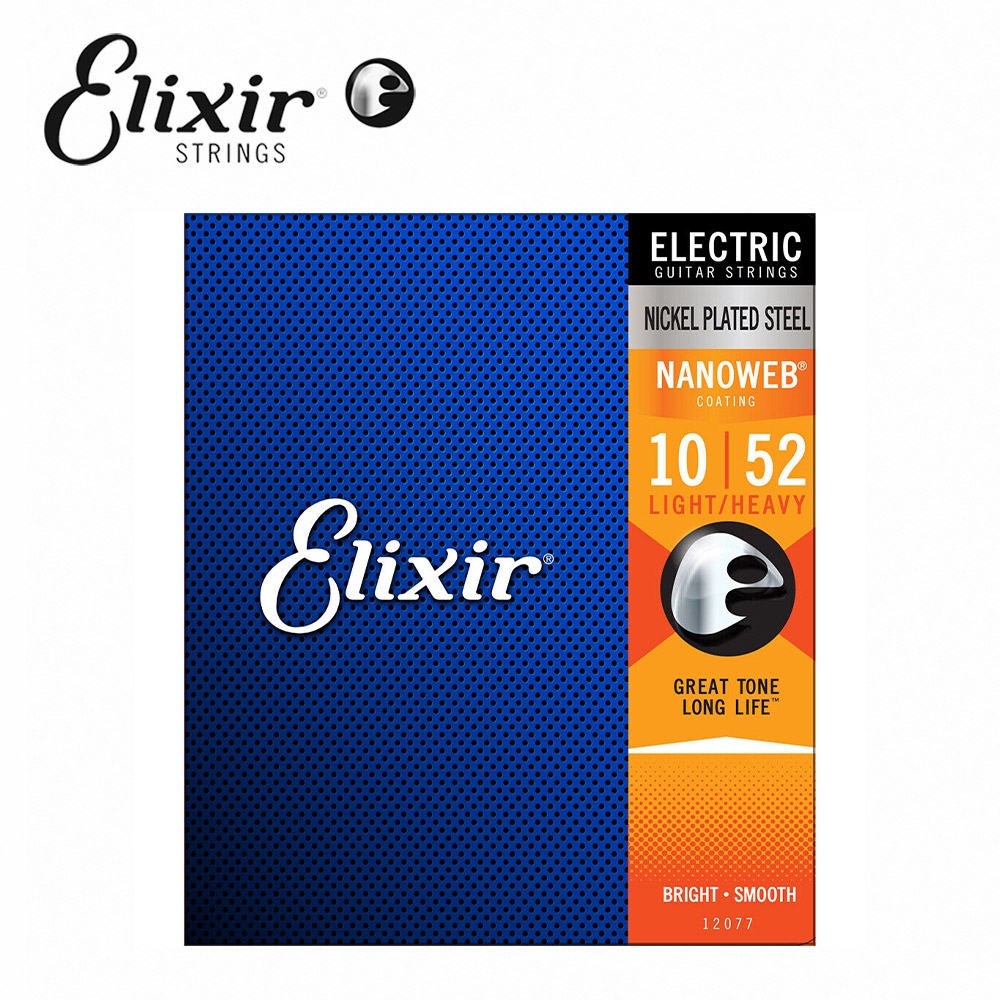 Elixir 12077 Nanoweb 薄包覆 電吉他套弦 10-52