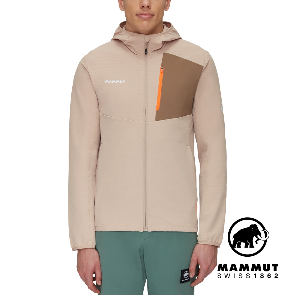 【Mammut 長毛象】Madris Light ML Hooded Jacket Men 防風刷毛連帽外套 薩凡納褐 男款 #1014-03841