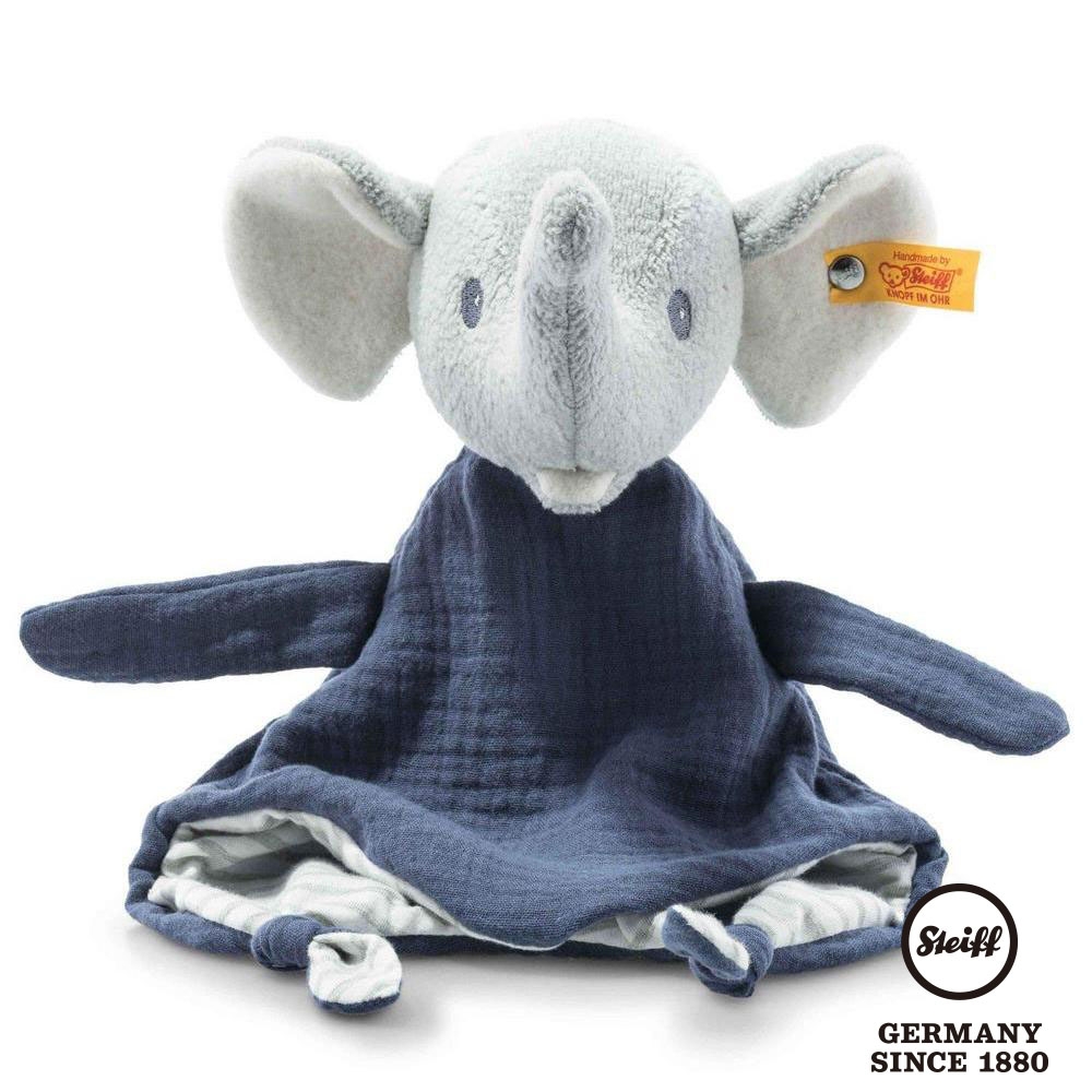STEIFF德國金耳釦泰迪熊 GOTS Eliot Elephant Comforter 小象寶寶 (嬰幼兒安撫巾)