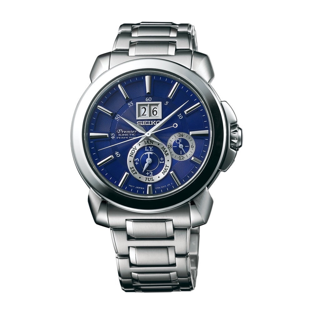 SEIKO 精工 Premier 電能萬年曆 石英腕錶-男錶(SNP161J1)42.9mm SK008