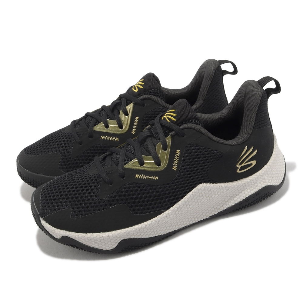 Under Armour 籃球鞋 Curry HOVR Splash 3 AP 男鞋 黑 金 低筒 緩震 子系列 UA 3026275001