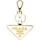 PRADA Saffiano Toys 三角徽標金字防刮牛皮鑰匙圈(白色) product thumbnail 1