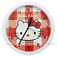 HELLO KITTY 格子風超靜音掛鐘 JM-1701KT product thumbnail 1