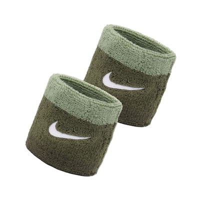 Nike 護腕 Swoosh 綠 白 吸濕 毛巾底 小勾 籃球 網球 運動 N000156531-4OS