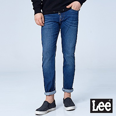 Lee 743中腰舒適直筒牛仔褲/RG-中藍色