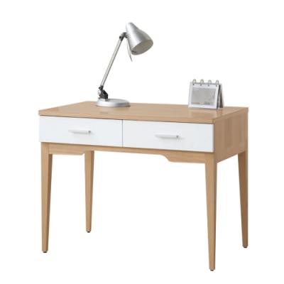 柏蒂家居-維也納3.3尺二抽書桌/工作桌-100x60x79cm