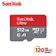 SanDisk Ultra microSDXC UHS-I (A1)512GB記憶卡120MB/s product thumbnail 1