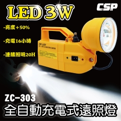 ZC-303全自動充電式遠照燈 (停電照明.防災救災.施工燈.戶外燈.露營燈.探險燈)