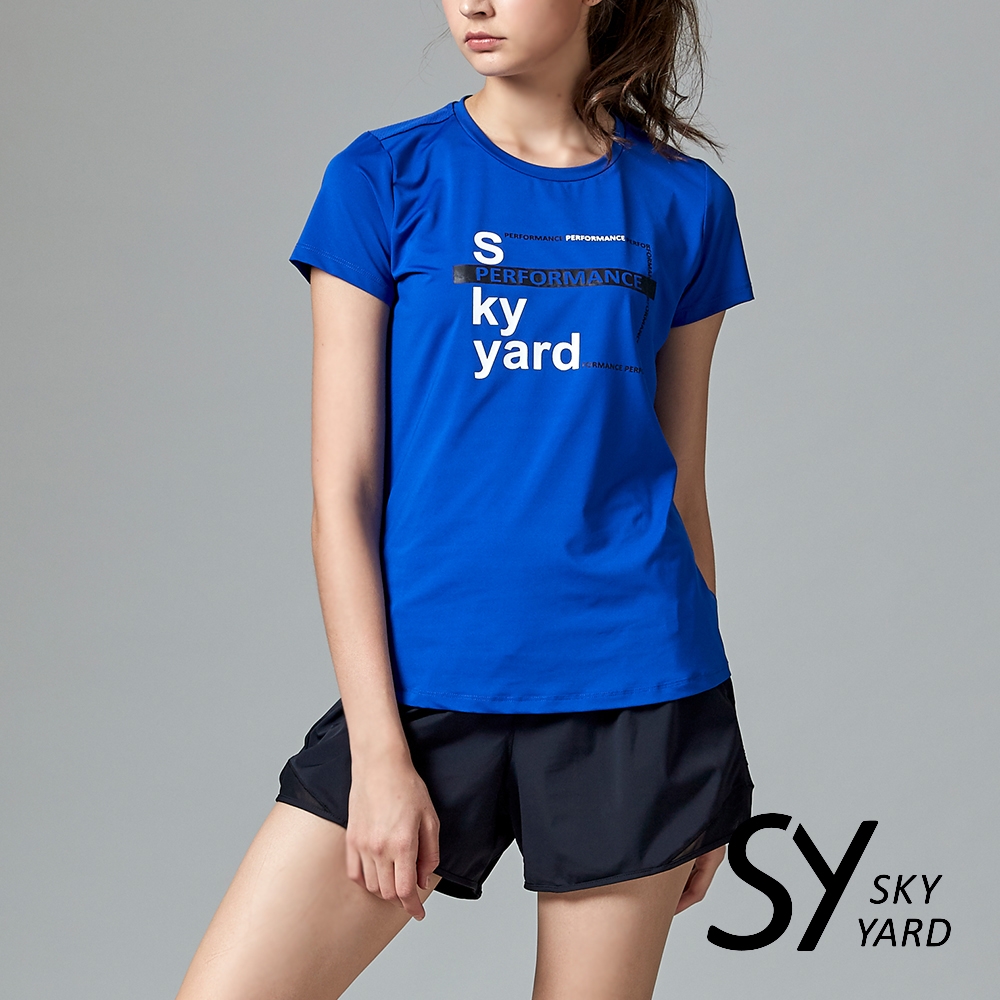 【SKY YARD】網路獨賣款-SKY YARD 拼字運動T恤(藍色)
