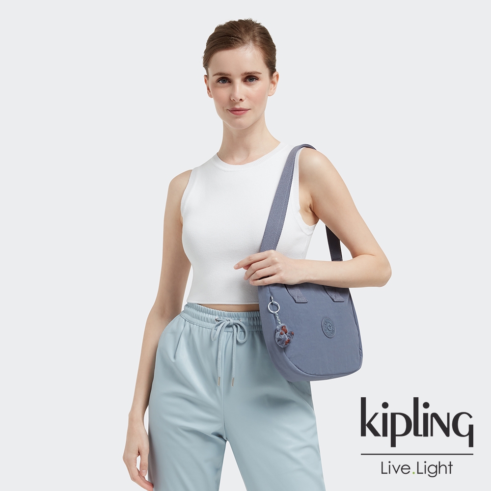 Kipling 復古迷霧灰手提側肩包-ALEXUS