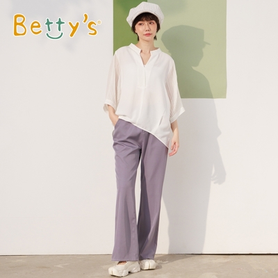 betty’s專櫃款　都會款天絲棉小喇叭褲(灰色)